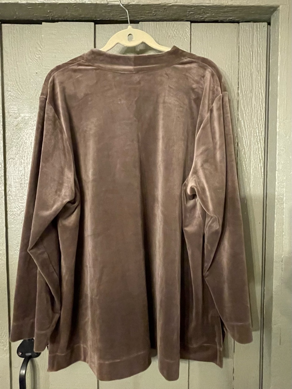 J. Jill V-Neck Velour Tunic Pull-over Top - Picture 3 of 6